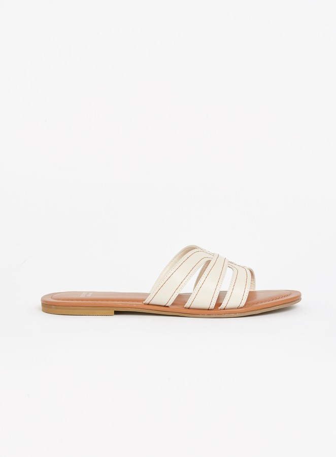 extra wide white sandals