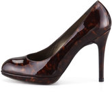 Thumbnail for your product : Stuart Weitzman Platswoon Patent Leather Pump, Cognac/Tortuga