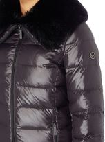 Thumbnail for your product : Michael Kors Medium length faux fur detail puffer jacket