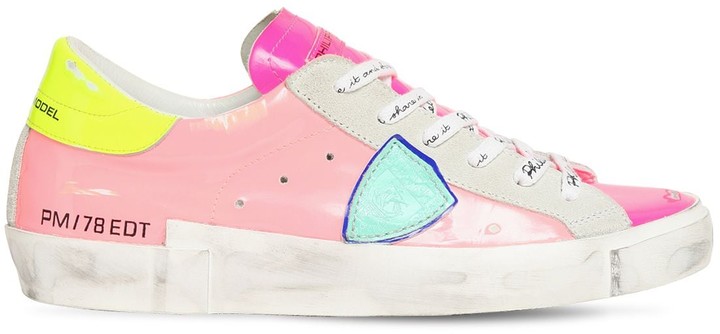 white patent leather sneakers