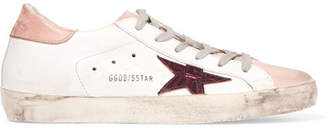 Golden Goose Deluxe Brand 31853 Super Star Distressed Leather Sneakers - White