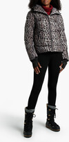 Thumbnail for your product : Jet Set Quilted leopard-print hooded ski jacket