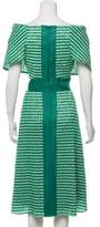 Thumbnail for your product : Lela Rose Pleated Crepe Dress