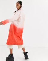 Thumbnail for your product : Jaded London oversized coat in ombre denim