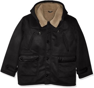 Excelled Leather Excelled Men's Big and Tall Faux Shearling Hooded Jacket