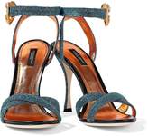 Thumbnail for your product : Dolce & Gabbana Keira Buckle-detailed Lurex Sandals