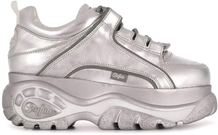 metallic platform trainers