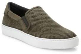To Boot Stewart Suede& Leather Perforated Slip-On Sneakers