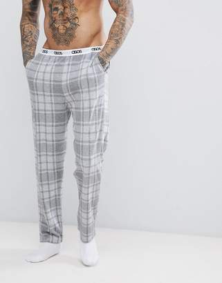 ASOS DESIGN pajamas in gray check