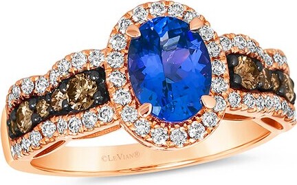 LeVian Blueberry Tanzanite® 14K Rose Gold 1.68 Ct. Tw. Diamond & Tanzanite Ring