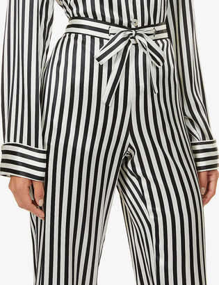 Olivia von Halle Lila Nika striped silk-satin pyjama set