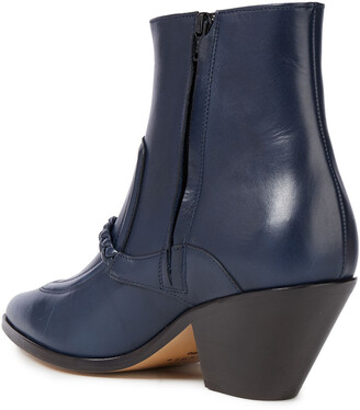 Sandro Braid-trimmed Leather Ankle Boots