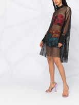 Thumbnail for your product : Just Cavalli Sheer Net Metallic Dress