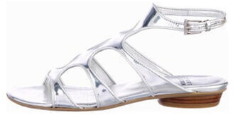 Stuart Weitzman Leather Gladiator Sandals Metallic - ShopStyle
