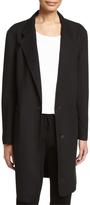 Thumbnail for your product : DKNY Long Tailored Wool-Blend Coat, Black