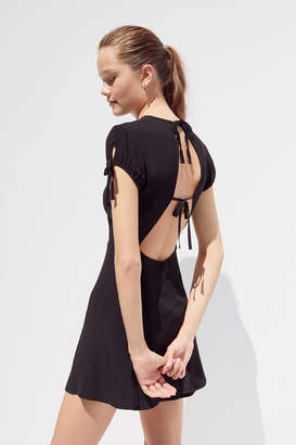 Urban Outfitters Liliana Tie-Back Short Sleeve Mini Dress