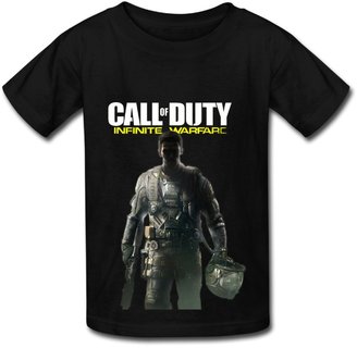 SKTVI 6-16 Years Old Call Of Duty Infinite Warfare Poster Design Kids T-Shirts For Boys' Girls' Black