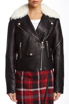 Thumbnail for your product : Eleven Paris Falk Genuine Sheep Shearling Fur Collar Leather Jacket