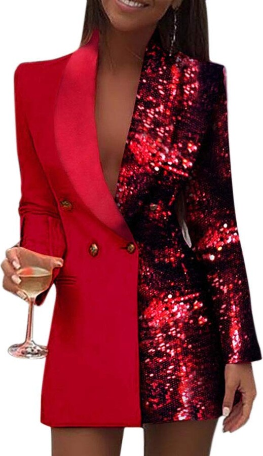 red dress jackets for ladies