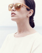 Thumbnail for your product : Oliver Peoples Brinley Mirror Square Sunglasses, Terra-Cotta/Peach