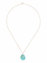 Thumbnail for your product : Pascale Monvoisin 9kt yellow gold and 14kt yellow gold Arles turquoise and diamond necklace