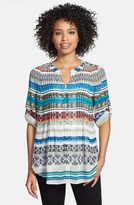 Thumbnail for your product : Chaus 'Aztec Scroll' Pintuck Blouse