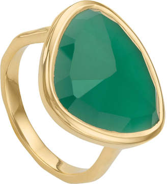 Monica Vinader Siren 18ct-gold plated green onyx ring