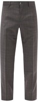 Thumbnail for your product : Dolce & Gabbana Prince Of Wales-check Wool Trousers - Dark Grey