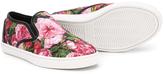 Thumbnail for your product : Dolce & Gabbana Kids rose print sneakers