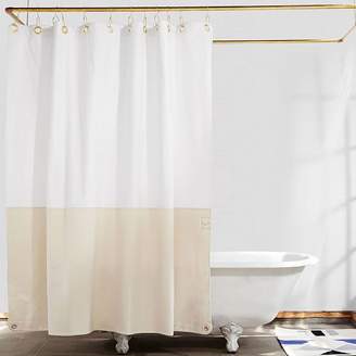 west elm Quiet Town Home Orient Shower Curtain - White Canvas