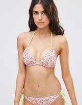 Thumbnail for your product : French Connection Ditsy Floral Triangle Bikini Top
