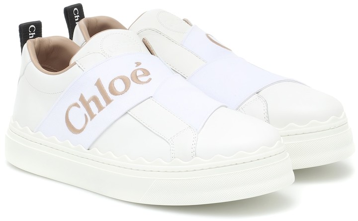 chloe lauren leather sneakers