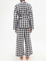 Thumbnail for your product : GENERAL SLEEP Check Organic-cotton Pyjamas - Black White