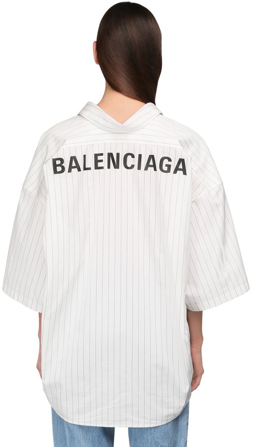 balenciaga striped t shirt