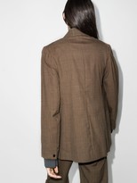 Thumbnail for your product : Eftychia Check-Pattern Wool Blazer