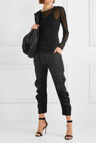 Thumbnail for your product : Stella McCartney Tina Ruched Wool-twill Track Pants