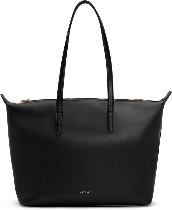 black and rose gold tote bag