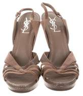 Thumbnail for your product : Saint Laurent Platform Crossover Sandals