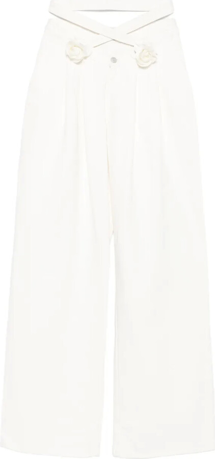 Seen Users Wrapped In Roses pleated trousers