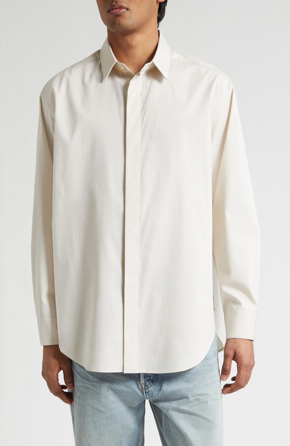 Fear Of God Classic Stretch Cotton & Wool Button-Up Oxford Shirt