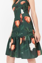 Thumbnail for your product : Coast Printed Scuba Ruffle Hem Dress