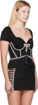 Thumbnail for your product : Area Black Crystal Spike Corset