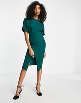 Thumbnail for your product : ASOS DESIGN wiggle midi dress in forest green