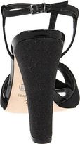 Thumbnail for your product : Badgley Mischka Jenie BLACK Heels Satin T-Strap Sandal Sparkle heels NEW ankle