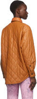 Thumbnail for your product : MSGM Tan Quilted Faux-Leather Jacket