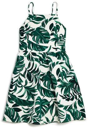 Bardot Junior Girls' Tropics Rocco Leaf-Print Dress