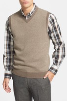 Thumbnail for your product : John W. Nordstrom John W. (R) Regular Fit Chevron Cashmere Vest