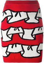 Boutique Moschino BOUTIQUE MOSCHINO 'DRAPED' PATTERN FITTED SKIRT