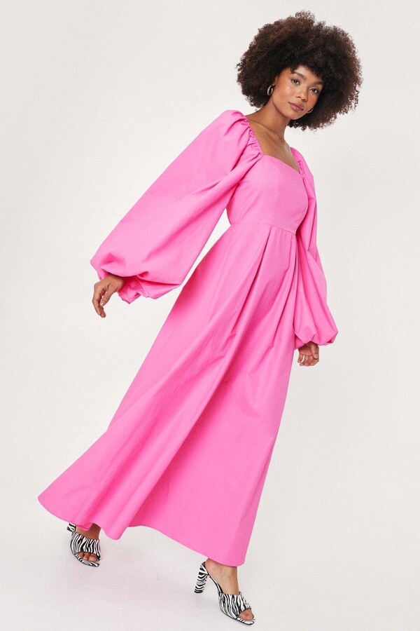 pink and green maxi dress