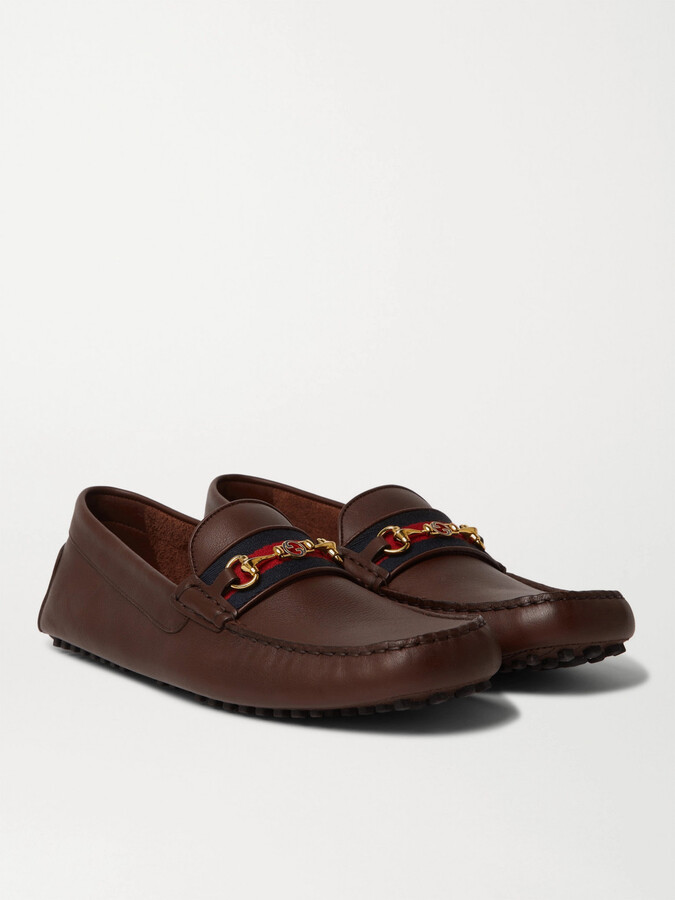 brown mens gucci loafers